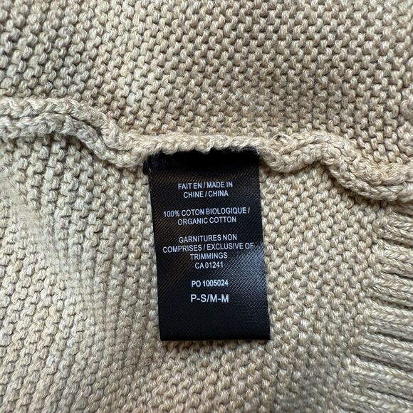 Le 31 Par Simons Cardigan Women’s PM Beige Organic Cotton Pockets GrandmaCore - Picture 8 of 9